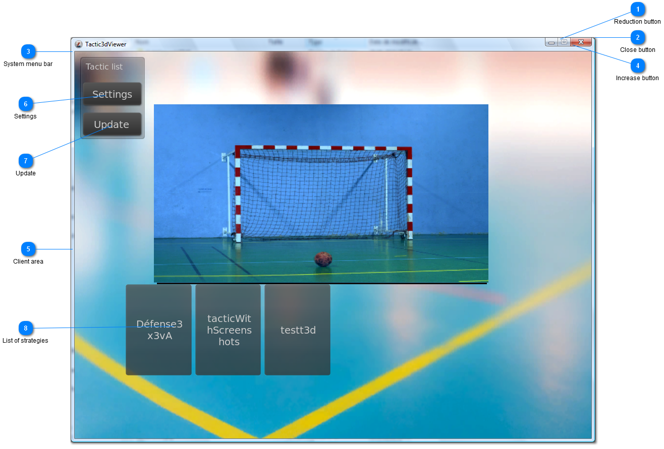 Tactic3dViewer window